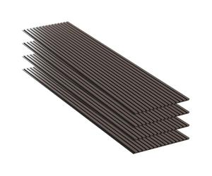 MPDiscount Panneau Tasseau Bois Mural 240x60, Panneau Mural Décoratif | lot de 4, 5,76 m², épaisseur 11 mm, 15 lattes MDF, feutre PET, absorption écho, salon bureau studio, pose facile, noyer foncé