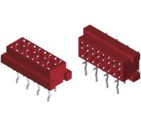 MPE 369-3-020 - Barrette femelle Micro Match 1,27 mm, 2 X 10, coudée.