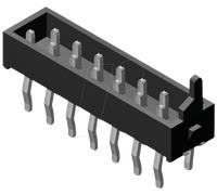 MPE 373-1-018 - Barrette mâle Micro Match 1,27 mm, 2 X 09, droite