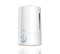 MPM MNP-03 Humidificateur ultrasonique Silencieux, huiles essentielles, 300 ML/h, Grand 5 litres, Filtre en céramique, 30 m2, 50 Heures, électrique, Blanc