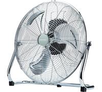 MPM MWP-04 Ventilateur de sol industriel, machine à vent Ø 35cm, boîtier métallique Retro, oscillation Argent