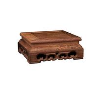 MPOPO Socle pour Bonsaï Base de décoration en bois Table d'affichage rectangulaire artisanale Pot fleur tête plante Statue bouddha support massif Supports de Présentation pour Vases(Xl)