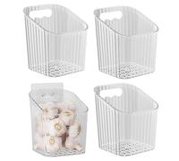 Mppchhn Étagère Murale Transparente | Organisateur Murale en Acrylic avec Bacs de Rangement - Lot de 4 Porte-Objets Adhésifs pour Dormitory Cuisine Salle de Bain Maquillage Bureau Maison