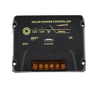 MPPT Contrôleur de charge solaire 10 A 20 A 30 A, 12 V/24 V Détection automatique Régulateur PV pour système intelligent de réverbère, boîtier ABS + RoHS avec écran LCD et dissipation de la chaleur