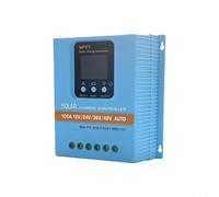 MPPT Contrôleur de charge solaire 12 V 24 V 36 V 48 V Auto 100 A Affichage LED USB 5 V 2 A Ignifuge Bleu pour réverbère solaire Système d'alimentation de toit RV Contrôle de synchronisation Haute