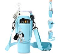 MPXEAVG Sac Stanley Cup 1.2 L, Stanley Cup Accessoires, Accessoires Stanley Cup, avec Sangle et Poche pour Téléphone Pochette, pour la randonnée, la Course, Le Cyclisme (Bleu)