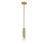 MQDLJSE Lampe Suspendue à Tube Long doré, Lampe de Chevet Suspendue, Lampes suspendues en métal avec Abat-Jour en Cristal, luminaire E27, Lampes suspendues décoratives pour Chambre à Couch