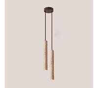 MQDLJSE Lampes suspendues à LED en Forme de cône, Tube Long, Lampe Suspendue pour Cuisine, Bar, Lampe de Plafond linéaire en marbre Rustique, Lustre Moderne du Milieu du siècle pour Table