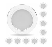 MQDLJSE Lot de 10 Spots LED encastrables 220 V pour Plafond 5 W, 9 W, 12 W, Panneau Lumineux Rond 15 W, 18 W, éclairage intérieur, Blanc Chaud 18 W
