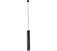 MQDLJSE Lustre à Tube Long en Aluminium léger, Lampe Suspendue Noire à tête Unique, Lustre à Tube Long, Lustre LED Moderne, Lampe Suspendue cylindrique, plafonnier (Couleur : 3 * 20 cm, ta
