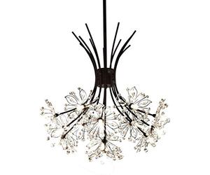 MQDLJSE Lustres de Feux d'artifice Modernes, Lustre élégant en Cristal LED créatif en Forme de Pissenlit, éclairage Suspendu, luminaires de Plafond en Fer forgé pour Salon, Chambre à Couch