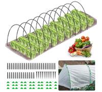 MQJIAZHI 30 Pièces Arceau pour Serre Tunnel, 41CM Support d’arceaux de Jardin Ajustable en Fibre de Verre Antirouille, Pépinière de Légumes avec Arceau de Jardin, Arceaux de Jardin