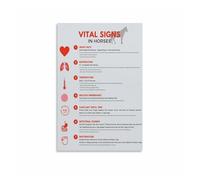 MQXFCZUX Veterinarian and Horse Care Reference Poster Vital Signs Educational Chart for Barn Stable Office Tack Room Wall Decor 8 X 12 in