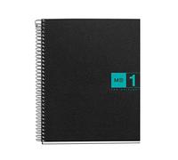Mr basicos Bloc 1 2656-colore, format a5, épaisseur : 80 feuilles, cuadricula polypropylène, couleur turquoise