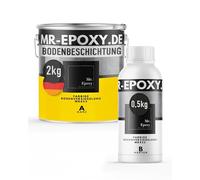 Mr. Epoxy Résine Époxy Sol (2,5kg, RAL 1023 - Jaune signalisation) - Peinture Époxy Bi-Composant pour Garage, Terrasse & Béton - Revêtement Sol Extérieur & Intérieur