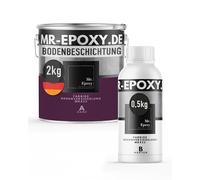 Mr. Epoxy Résine Époxy Sol (2,5kg, RAL 4007 - Violet pourpre) - Peinture Époxy Bi-Composant pour Garage, Terrasse & Béton - Revêtement Sol Extérieur & Intérieur