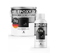 Mr. Epoxy Résine Époxy Sol (2,5kg, RAL 6002 - Vert feuillage) - Peinture Époxy Bi-Composant pour Garage, Terrasse & Béton - Revêtement Sol Extérieur & Intérieur