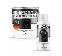 Mr. Epoxy Résine Époxy Sol (2,5kg, RAL 7035 - Gris clair) - Peinture Époxy Bi-Composant pour Garage, Terrasse & Béton - Revêtement Sol Extérieur & Intérieur