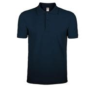 Mr. Gadgets Polo pour homme à manches courtes - Maillot de travail - T-shirt 100 % coton piqué - Couleur unie avec col et boutons, bleu marine, M