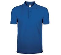 Mr. Gadgets Polo pour homme à manches courtes - Maillot de travail - T-shirt 100 % coton piqué - Couleur unie avec col et boutons, Bleu royal, L