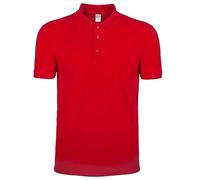 Mr. Gadgets Polo pour homme à manches courtes - T-shirt de travail 100% coton piqué, t-shirt uni avec col et boutons, rouge, S