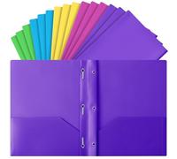 Mr. Pen - Lot de 15 chemises en plastique avec poches et griffes, format lettre