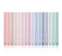Mr. Pen - Lot de 16 surligneurs esthétiques sans bavure, couleurs Morandi | Pointe biseautée, jolis surligneurs de couleurs assorties pour journal, surlignage, soulignement, séchage rapide