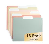 Mr. Pen - Lot de 18 dossiers, couleurs vintage, onglet 1/3 coupe, format lettre, dossiers colorés, fournitures de bureau avec onglets