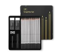Mr. Pen - Lot de 19 crayons graphite (10B-6H), bâtons de graphite, gommes, taille-crayon en métal, pour dessin, croquis, ombrage et projets artistiques
