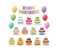 Mr. Pen - Lot de 20 tableaux d'affichage « Happy Birthday », décorations pour salle de t tableau d'anniversaire