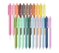 Mr. Pen - Lot de 22 stylos à encre gel rétractables, pointe fine, multicolore, prise en main confortable, thème vintage, ambidextre, instrument d'écriture