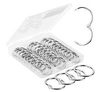 Mr. Pen - Lot de 40 anneaux de reliure en métal pour feuilles mobiles, 2,5 cm, pour cartes d'index, porte-clés, école, maison, bureau, argent