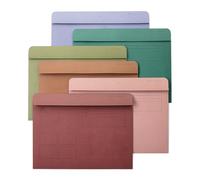 Mr. Pen - Lot de 6 dossiers de poche en papier, couleurs assorties, chemises horizontales lignées, format lettre, chemise de fichier, chemises de fichier, chemises de format lettre, dossiers de
