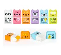 Mr. Pen - Lot de 6 gommes mignonnes avec housse et rouleau