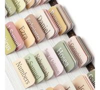 Mr. Pen - Onglets pour Bible, 75 Onglets laminés au thème Boho pour femmes et hommes, Onglets pour Bible d'étude, Onglets d'index de Bible grand format, Étiquettes de livre, Onglets pour Bible Mr. Pen