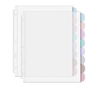 Mr. Pen - Protections transparentes avec onglets, 21,6 x 27,9 cm, 8 onglets, 2 ensembles, intercalaires en plastique transparent durable pour classeurs à 3 anneaux, intercalaires insérables avec