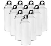 MR.R 10pcs 20oz 600 ml sublimation blanche Blank Aluminium Sports Water Bottle Mugs pour sublimation Ther Transfert Impression
