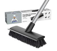 MR.SIGA 2 en 1 Brosse à Récurer Sol avec Raclette, Brosse Nettoyage Sol