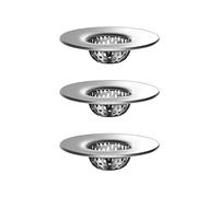 MR.SIGA 3 Pcs Filtres Évier en Acier Inoxydable Antirouille, Filtre Lavabo Baignoire Salle de Bain, Filtre Attrape Cheveux Diamètre Extérieur 5,5 cm Diamètre Intérieur 2,5 cm