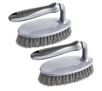 MR.SIGA Brosse à récurer Usage intensif avec poignée Ergonomique. Lot de 2 pièces, Gris.