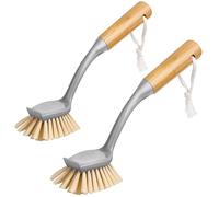 MR.SIGA Brosse à Vaisselle Radiale avec Grattoir Intégré à Long Manche