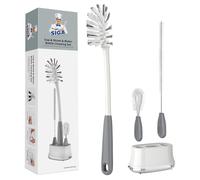 MR.SIGA Ensemble de 3 Brosses à Bouteille avec Support de Rangement