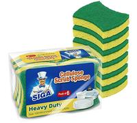 MR.SIGA Éponge à Récurer en Cellulose Robuste, Éponge à Vaisselle Double Face pour Cuisine, Lot de 12