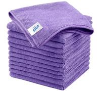 MR.SIGA Lot de 12 Chiffons de Nettoyage, Serviettes en Microfibre Tout Usage, Torchon de Nettoyage, Taille 32 x 32 cm, Violet