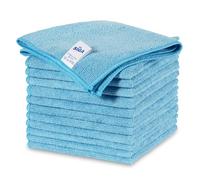 MR.SIGA Lot de 12 Chiffons de Nettoyage, Serviettes en Microfibre Tout Usage, Torchon de Nettoyage, Taille 32 x 32 cm, Bleu