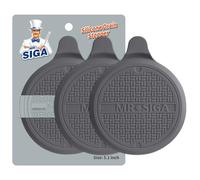 MR.SIGA Lot de 3 Bouchons de Vidange en Silicone Diamètre 13 cm, Bouchons pour Baignoire, Évier de Cuisine, Lavabo Salle de Bain, Gris