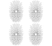 MR.SIGA Lot de 4 Têtes de Rechange pour Brosses à Vaisselle avec Distributeur de Liquide, Têtes Interchangeables avec Grattoir, Nettoyage Casserole Poêle Évier, Blanc
