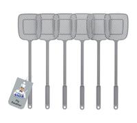 MR.SIGA Lot de 6 Tapettes à Mouches en Plastique Robuste avec Long Manche