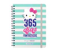 Mr. Wonderful - Agenda scolaire 2024/25 Hello Kitty x 365 jours fantastiques avec organisation hebdomadaire - Comprend 8 feuilles d'autocollants