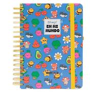 Mr. Wonderful Agenda scolaire 2026-2027 avec spirale et autocollants - Planificateur quotidien complet avec extras et organisation - Dans mon monde